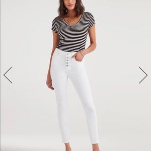 7 for all mankind white skinny jeans